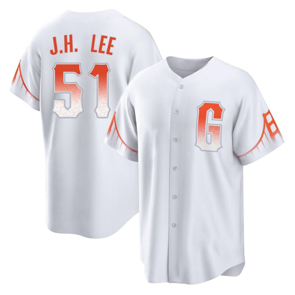 STECN SF.Giants #51 Jung Hoo Lee Player White City Connect Home Game Stitched Jerseys