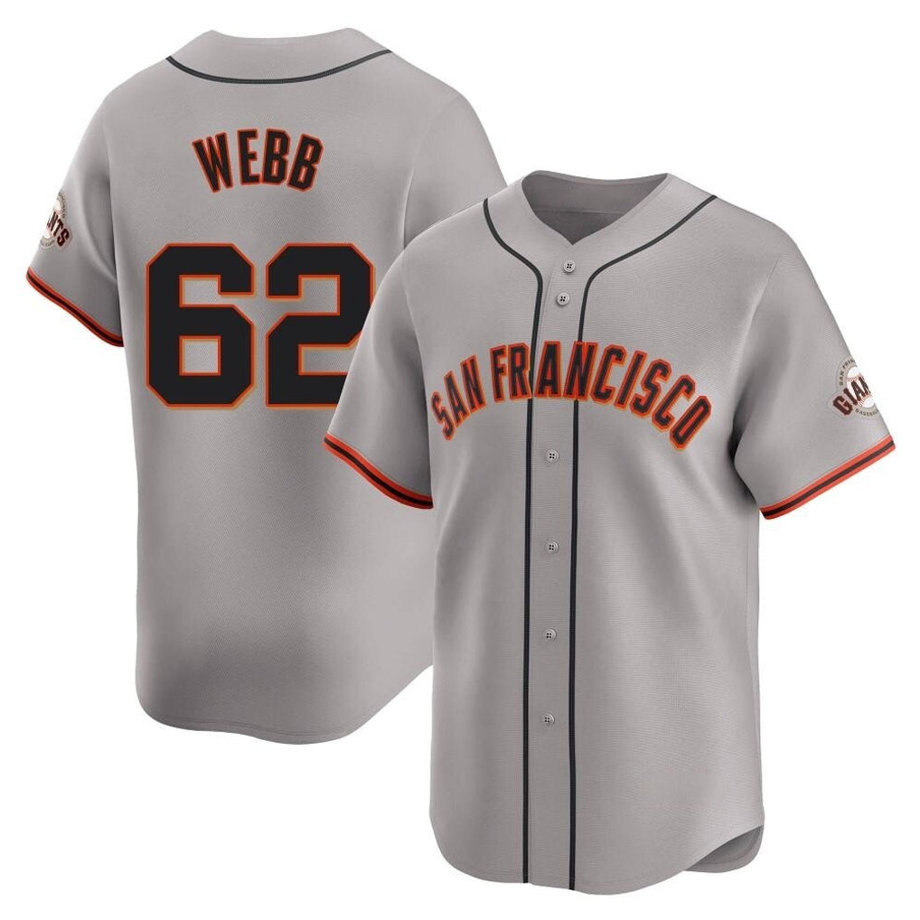 STECN SF.Giants #62 Logan Webb Player Gray Home Limited Stitched Jerseys