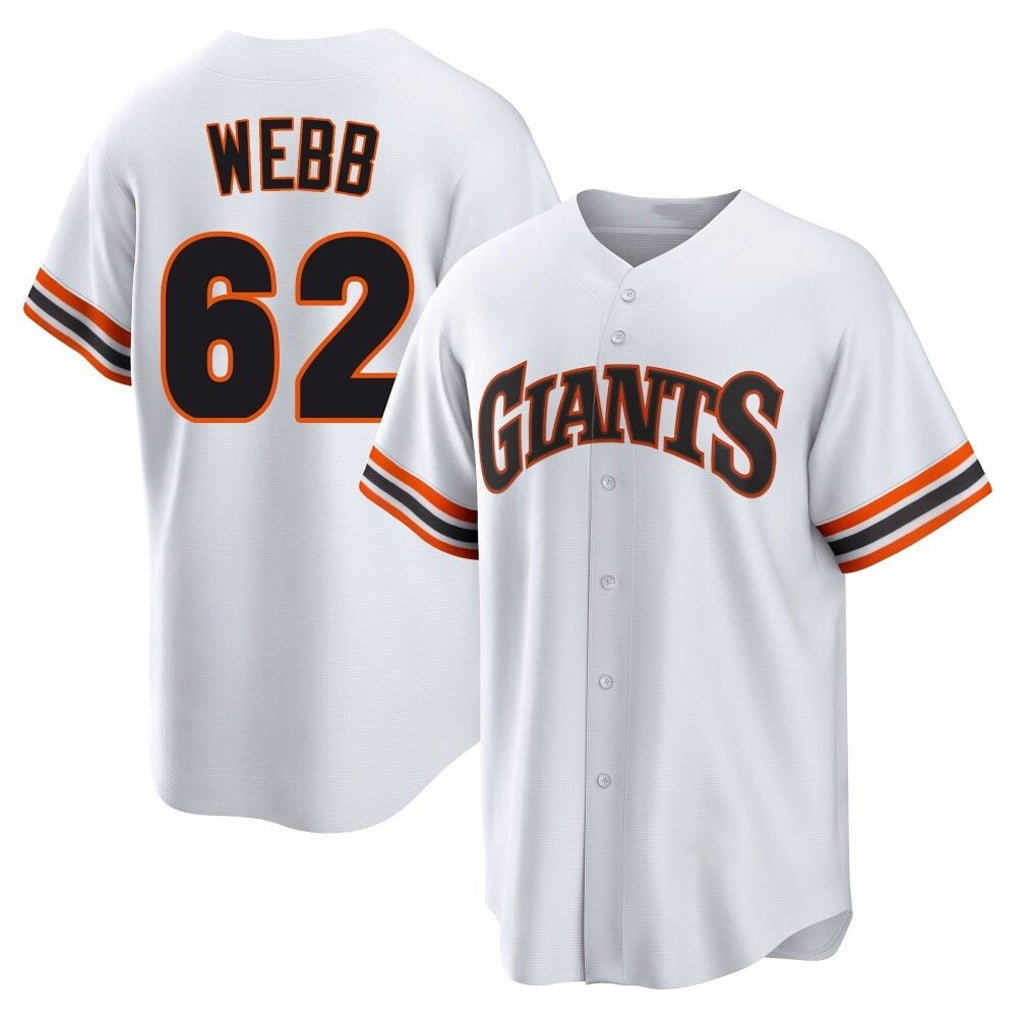 STECN SF.Giants #62 Logan Webb Player White Home Game Stitched Jerseys