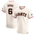STECN SF.Giants #6 Daniel Susac Player Cream Home Limited Elite Stitched Jerseys