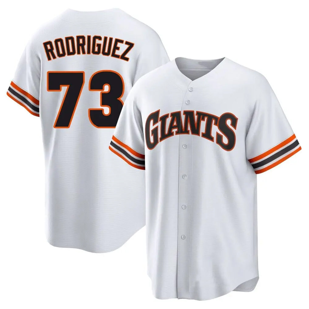 STECN SF.Giants #73 Randy Rodriguez Player White Home Game Stitched Jerseys