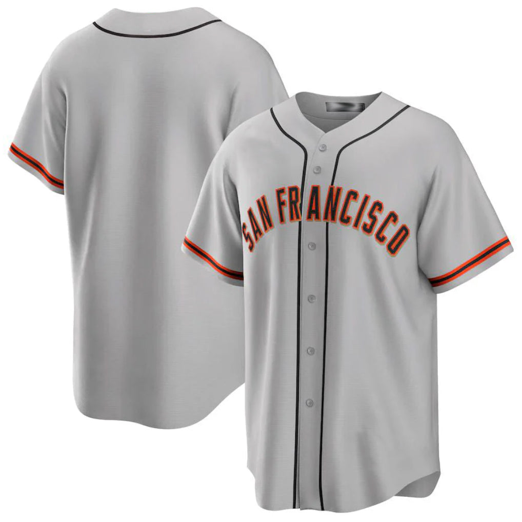 STECN SF.Giants Blank Player Gray Home Game Stitched Jerseys