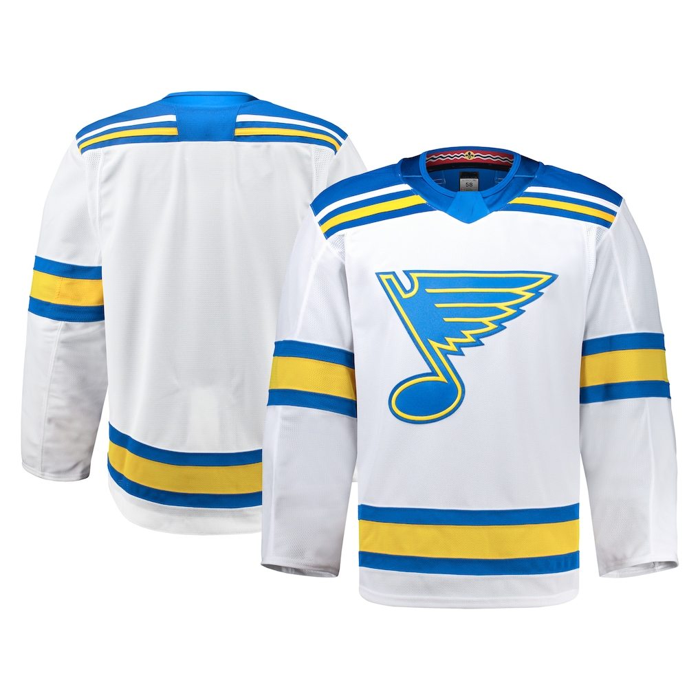 STECN St.L.Blues White Away Authentic Pro Jerseys