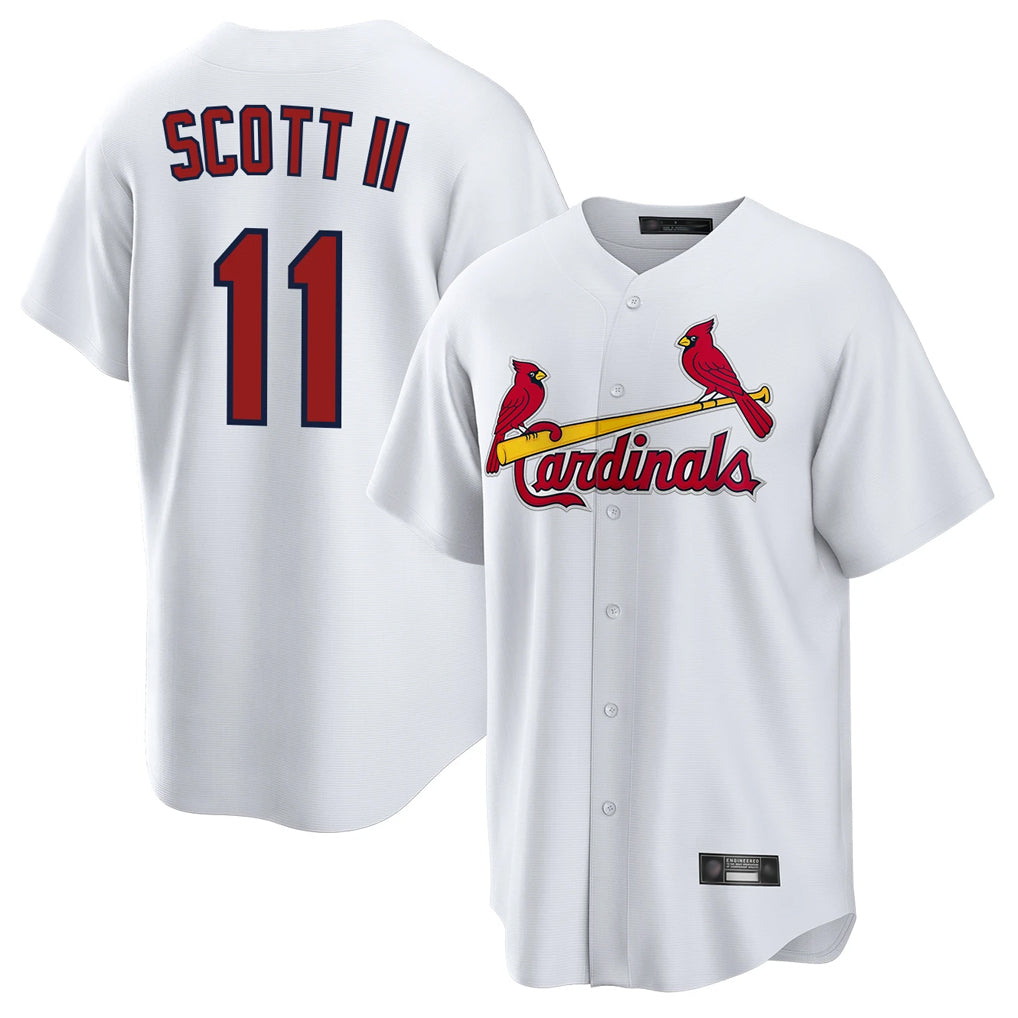 STECN St. Louis Cardinals #11 Victor Scott II Player White Home Game Stitched Jerseys