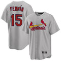STECN St. Louis Cardinals #15 Jose Fermin Player Gray Home Game Stitched Jerseys