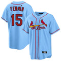 STECN St. Louis Cardinals #15 Jose Fermin Player Light Blue Home Game Stitched Jerseys