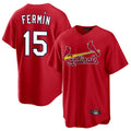 STECN St. Louis Cardinals #15 Jose Fermin Player Red Home Game Stitched Jerseys