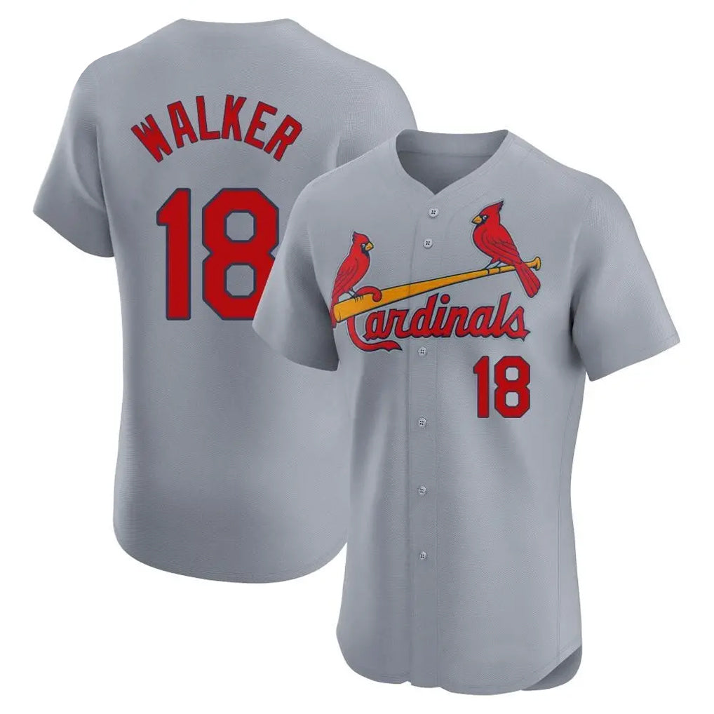 STECN St. Louis Cardinals #18 Jordan Walker Player Gray Home Limited Elite Stitched Jerseys