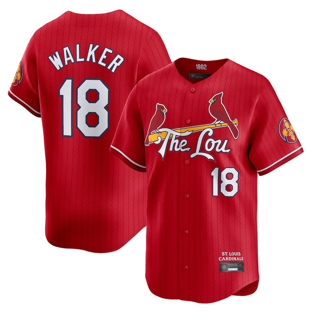STECN St. Louis Cardinals #18 Jordan Walker Player Red City Connect Limited Stitched Jerseys