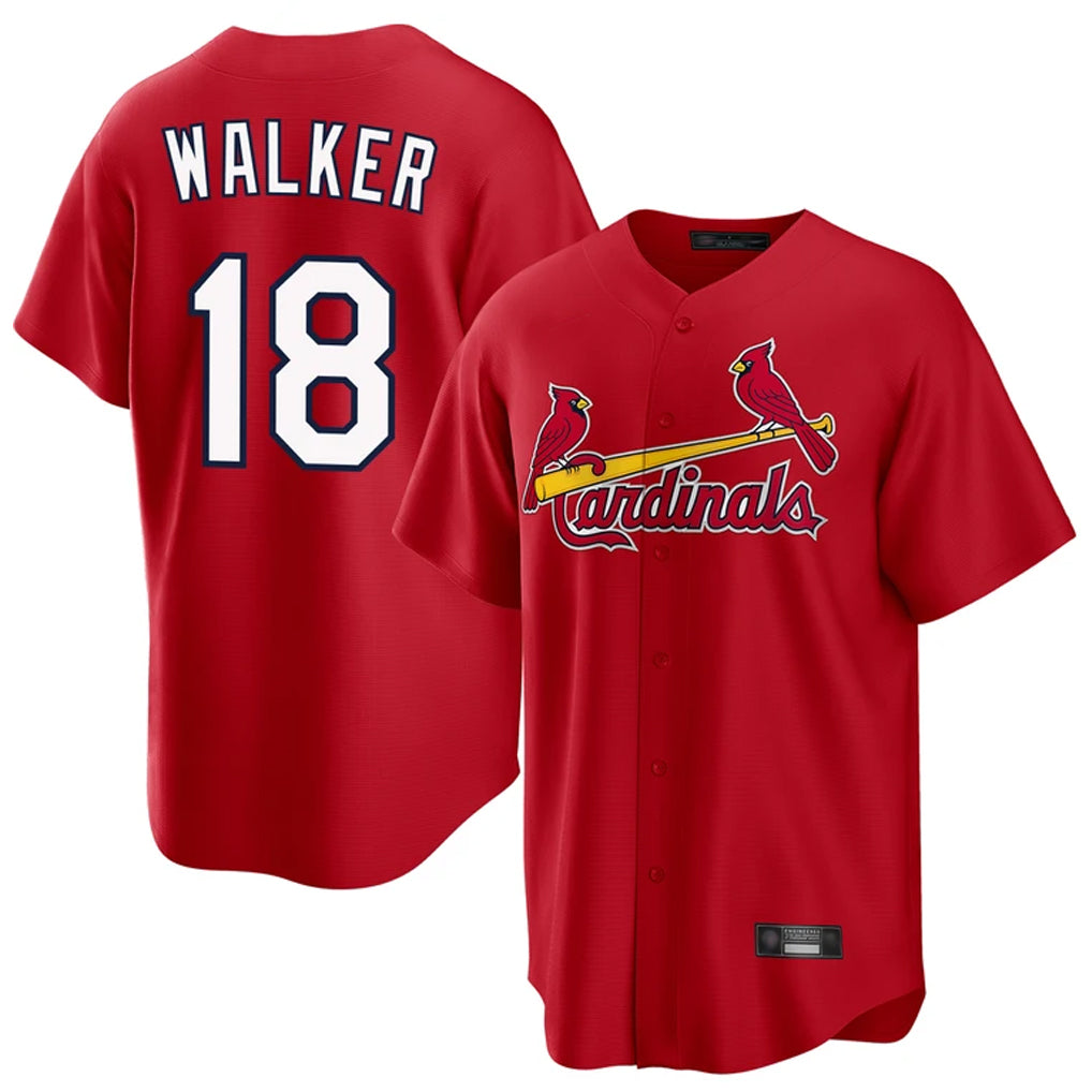STECN St. Louis Cardinals #18 Jordan Walker Player Red Home Game Stitched Jerseys