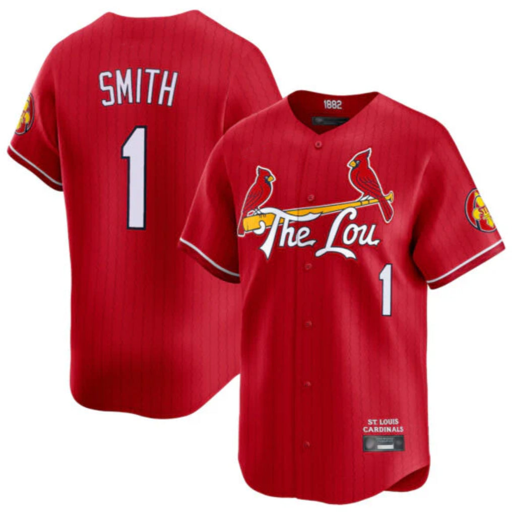 STECN St. Louis Cardinals #1 Ozzie Smith Player Red City Connect Limited Stitched Jerseys