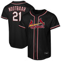 STECN St. Louis Cardinals #21 Lars Nootbaar Player Black Carbon Fashio Game Stitched Jerseys