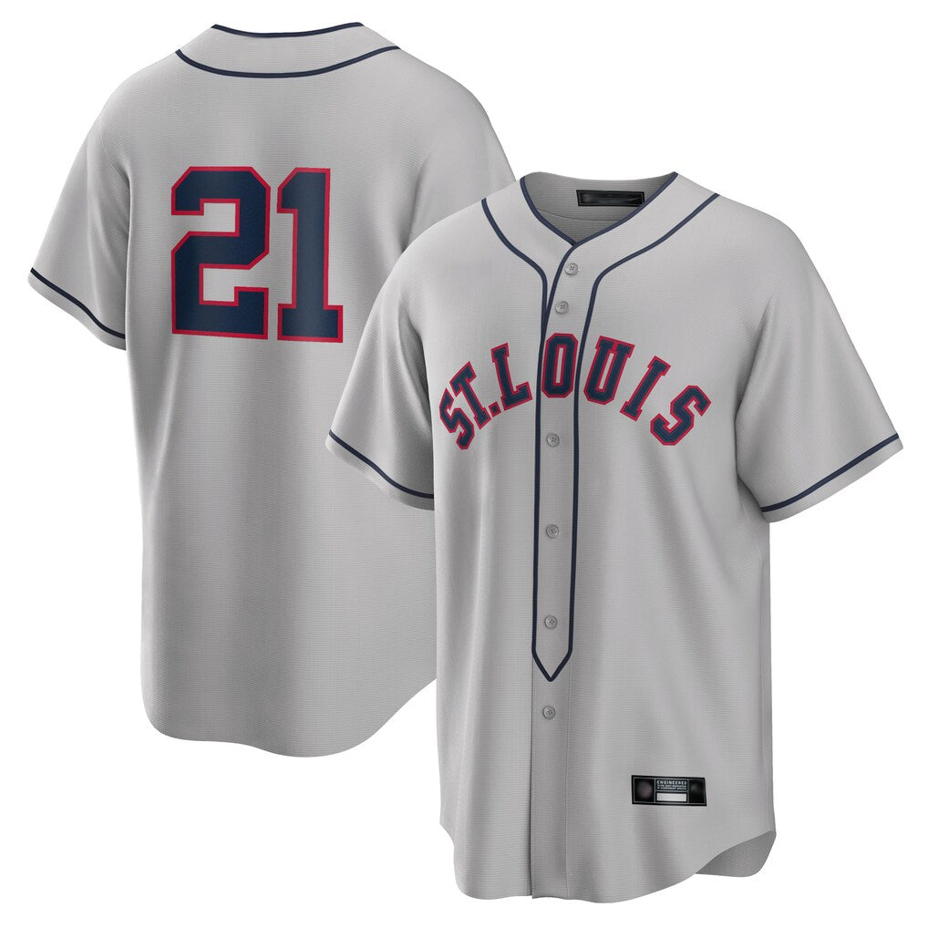 STECN St. Louis Cardinals #21 Lars Nootbaar Player Gray Classic Replica Game Stitched Jerseys