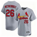STECN St. Louis Cardinals #26 JJ Wetherholt Player Gray Home Limited Stitched Jerseys