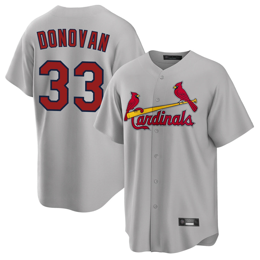 STECN St. Louis Cardinals #33 Brendan Donovan Player Gray Home Game Stitched Jerseys