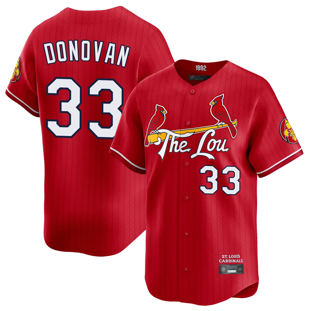 STECN St. Louis Cardinals #33 Brendan Donovan Player Red City Connect Limited Stitched Jerseys