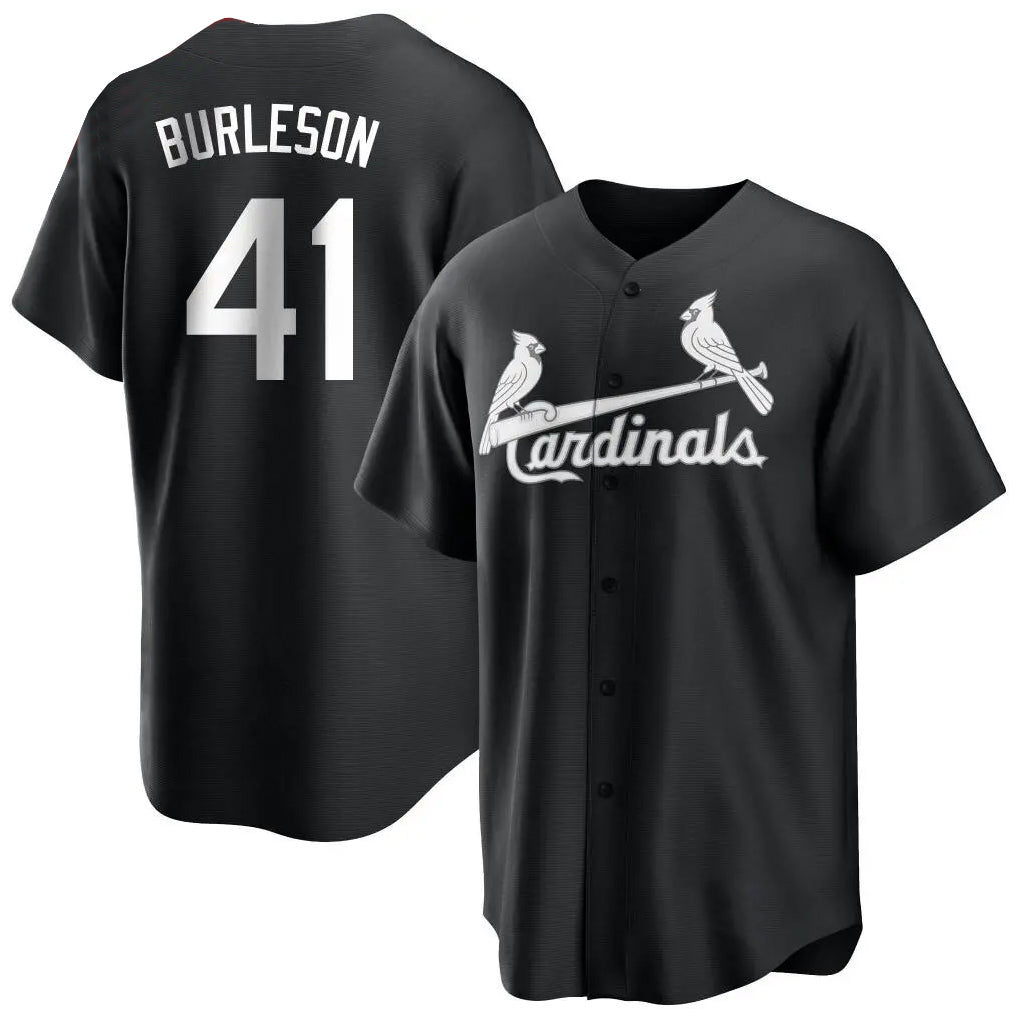 STECN St. Louis Cardinals #41 Alec Burlesona Player Black City Connect Home Limited Stitched Jerseys