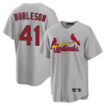STECN St. Louis Cardinals #41 Alec Burlesona Player Gray Home Game Stitched Jerseys