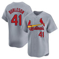STECN St. Louis Cardinals #41 Alec Burlesona Player Gray Home Limited Stitched Jerseys