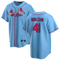 STECN St. Louis Cardinals #41 Alec Burlesona Player Light Blue Home Game Stitched Jerseys