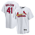 STECN St. Louis Cardinals #41 Alec Burlesona Player White Home Game Stitched Jerseys
