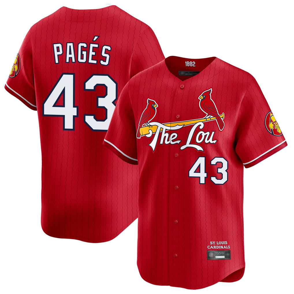 STECN St. Louis Cardinals #43 Pedro Pages Player Red City Connect Limited Stitched Jerseys