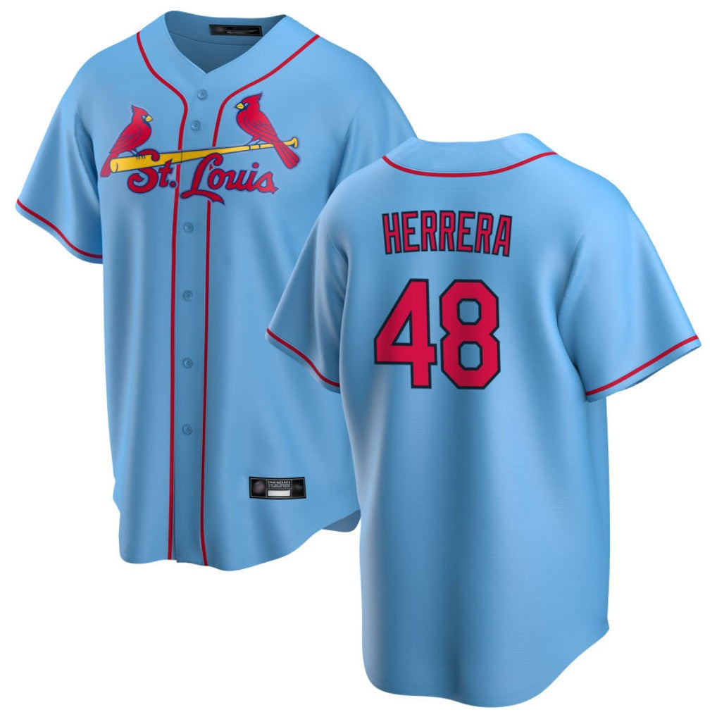 STECN St. Louis Cardinals #48 Ivan Herrera Player Light Blue  Home Game Stitched Jerseys