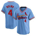 STECN St. Louis Cardinals #4 Yadier Molina Player Light Blue City Connect Home T-shirt Stitched Jerseys