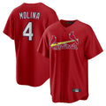 STECN St. Louis Cardinals #4 Yadier Molina Player Red Home Game Stitched Jerseys