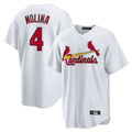 STECN St. Louis Cardinals #4 Yadier Molina Player White Home Game Stitched Jerseys