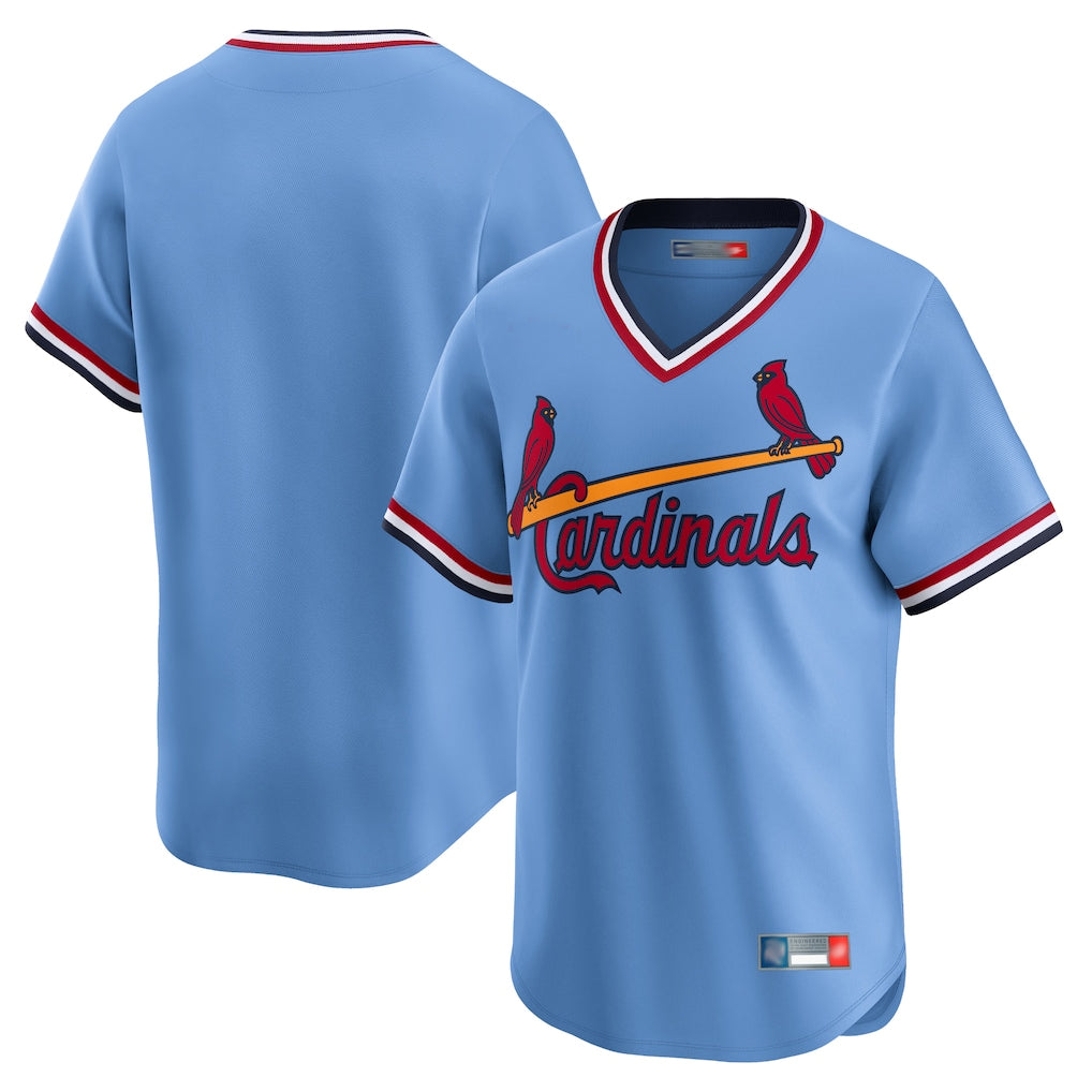 STECN St. Louis Cardinals Blank Player Light Blue Cooperstown Collection Limited T-shirt Stitched Jerseys