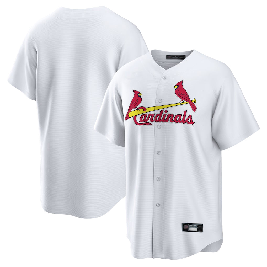 STECN St. Louis Cardinals Blank Player White Home Game Stitched Jerseys