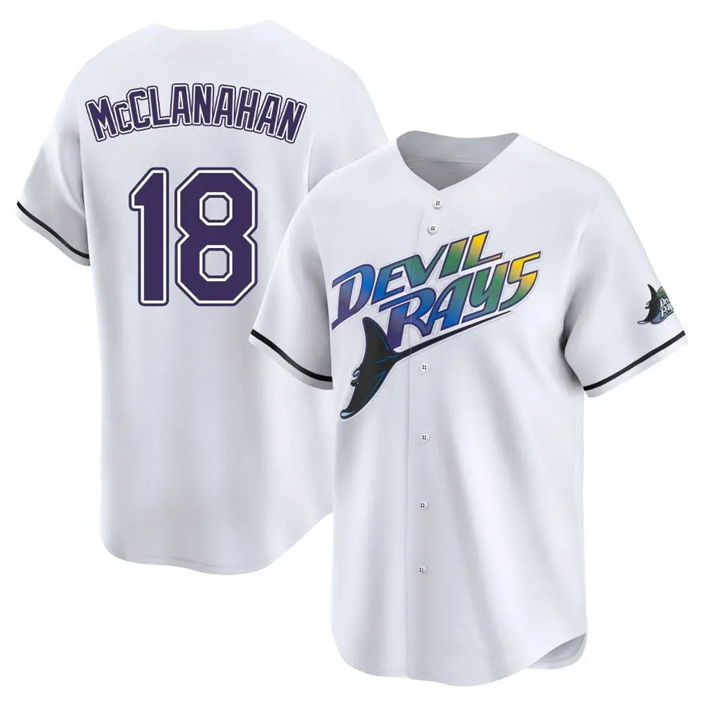 STECN TB.Rays #18 Shane McClanahan Player White City Connect Home Stitched Jerseys