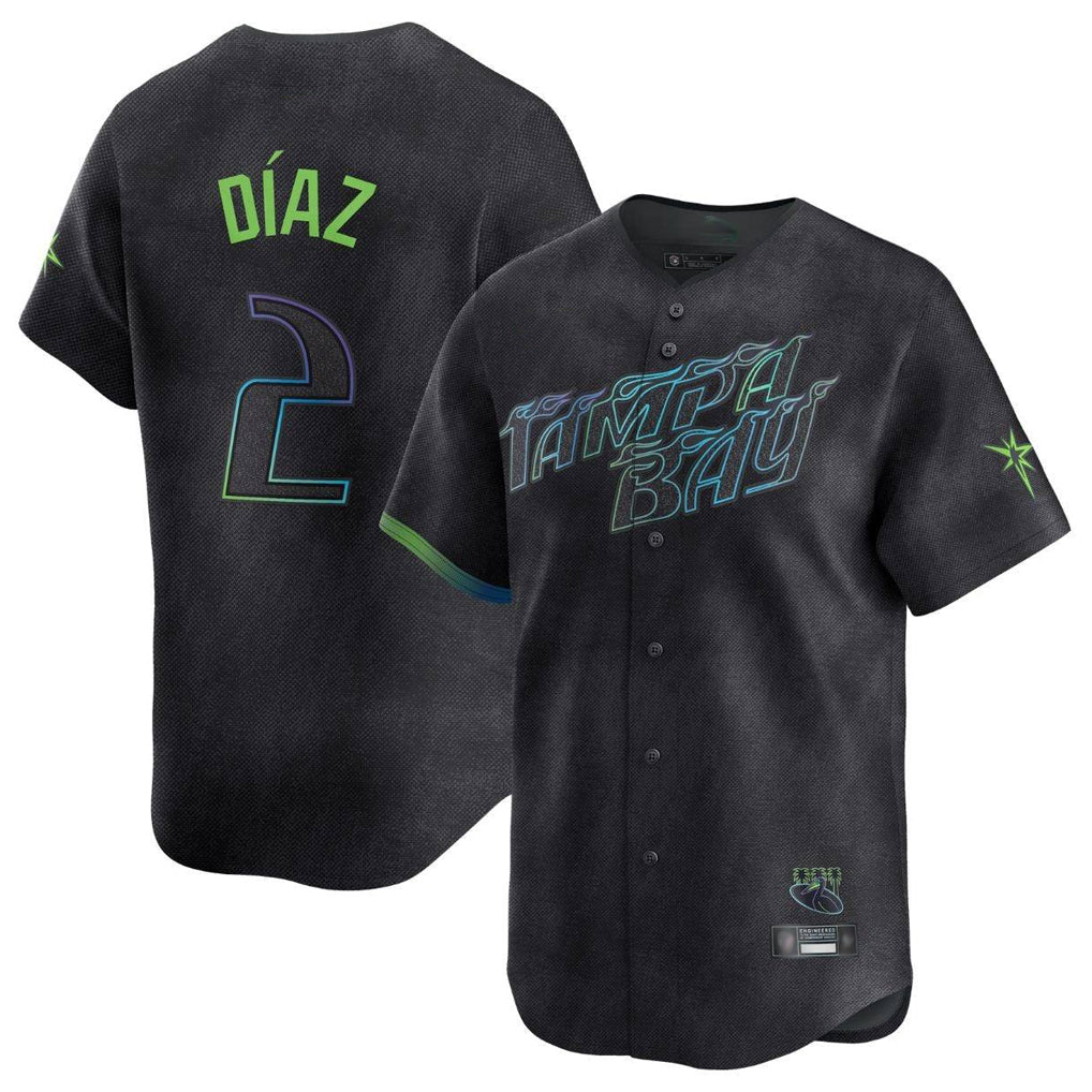 STECN TB.Rays #2 Yandy Diaz Player Black City Connect Home Limited Stitched Jerseys