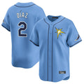 STECN TB.Rays #2 Yandy Diaz Player Light Blue Home Limited Stitched Jerseys