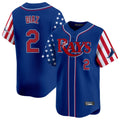STECN TB.Rays #2 Yandy Diaz Player Royal 2025 Independence Day Vapor Premier Limited Stitched Jerseys