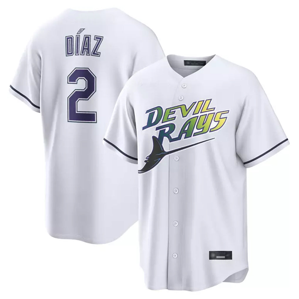 STECN TB.Rays #2 Yandy Diaz Player White City Connect Home Stitched Jerseys
