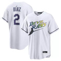 STECN TB.Rays #2 Yandy Diaz Player White City Connect Home Stitched Jerseys