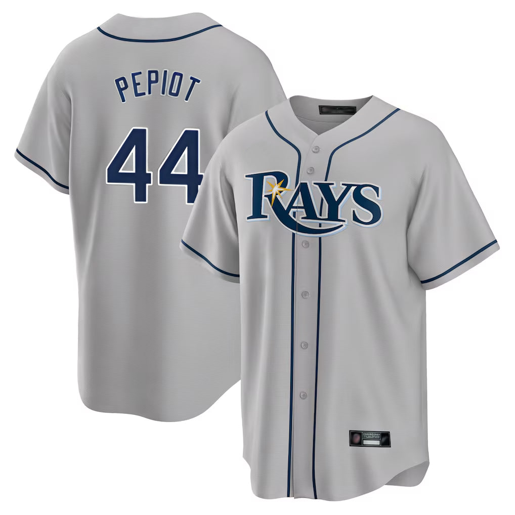 STECN TB.Rays #44 Ryan Pepiot Player Gray Home Limited Stitched Jerseys