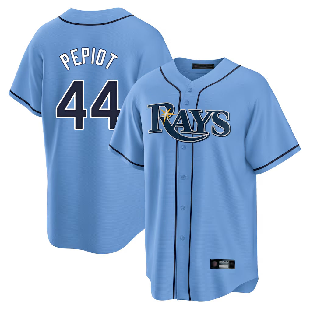 STECN TB.Rays #44 Ryan Pepiot Player Light Blue Home Limited Stitched Jerseys