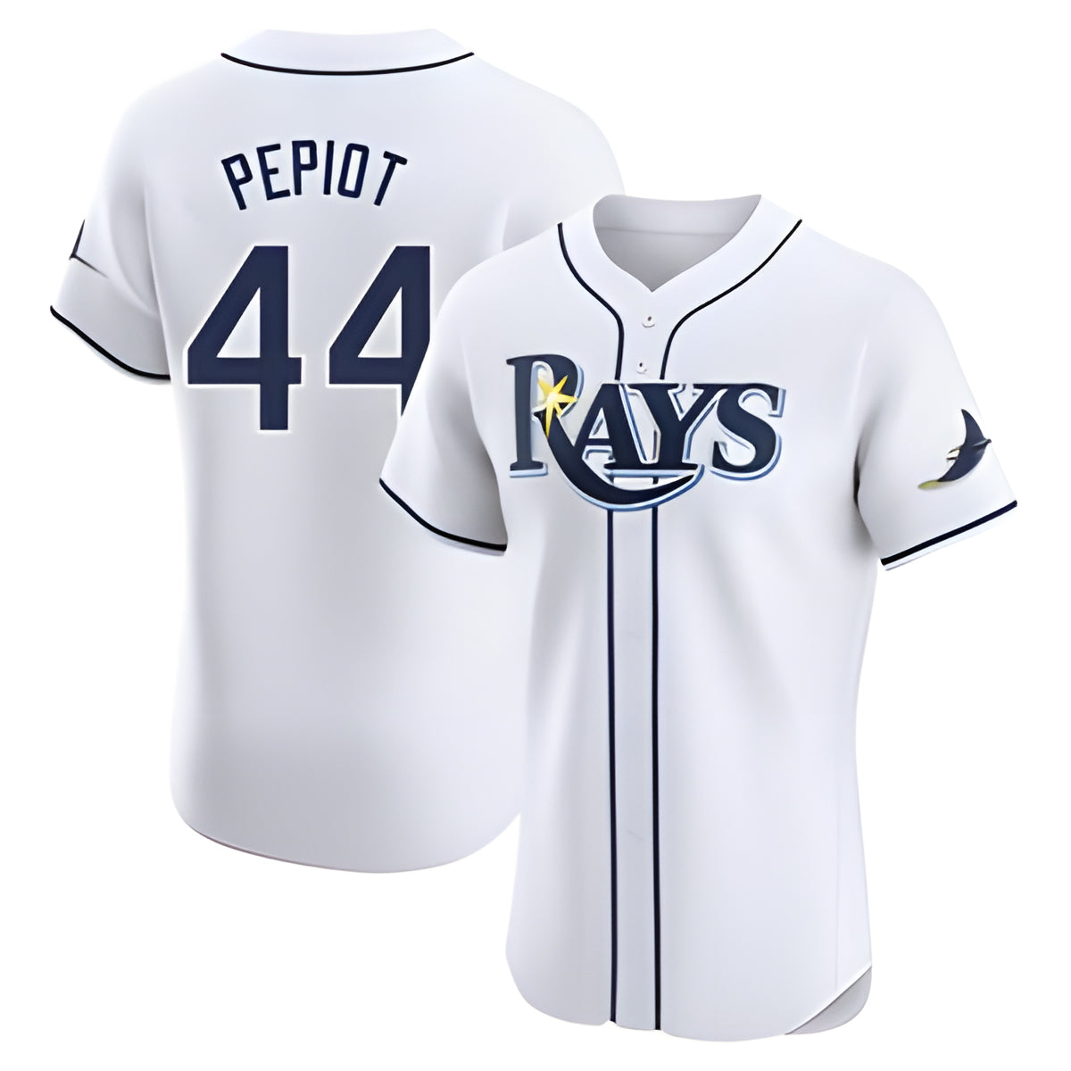 STECN TB.Rays #44 Ryan Pepiot Player White Home Limited Elite Stitched Jerseys