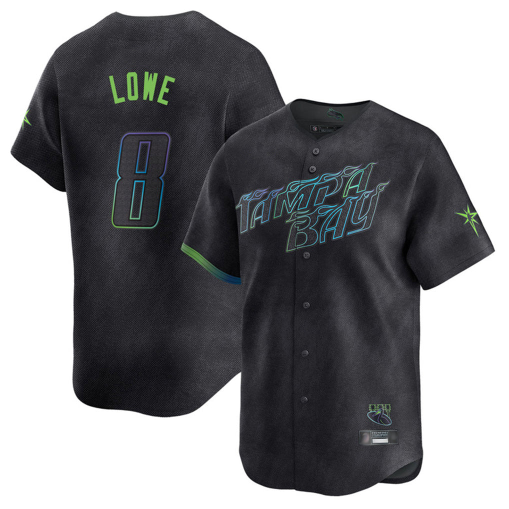 STECN TB.Rays #8 Brandon Lowe Player Black City Connect Home Limited Stitched Jerseys