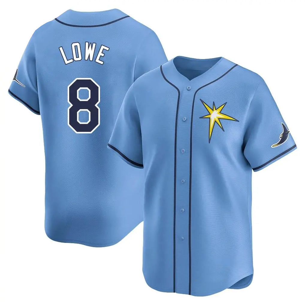 STECN TB.Rays #8 Brandon Lowe Player Light Blue Home Limited Stitched Jerseys