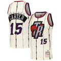 STECN T.Raptors #15 Vince Carter Mitchell & Ness Cream Chainstitch Swingman Jerseys