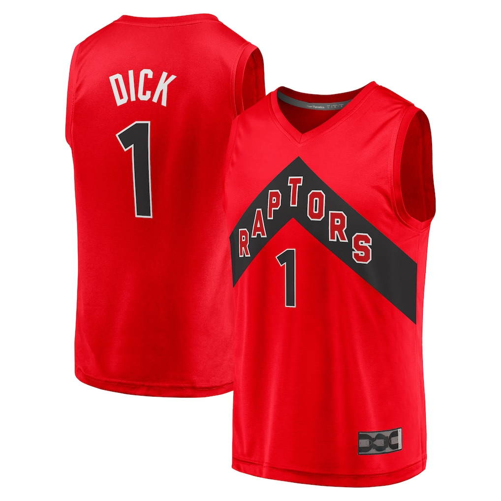 STECN T.Raptors #1 Gradey Dick Red Fast Break Player Jerseys - Icon Edition