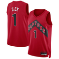 STECN T.Raptors #1 Gradey Dick Red Swingman Player Jerseys - Icon Edition