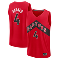 STECN T.Raptors #4 Scottie Barnes Red Fast Break Replica Jerseys - Icon Edition