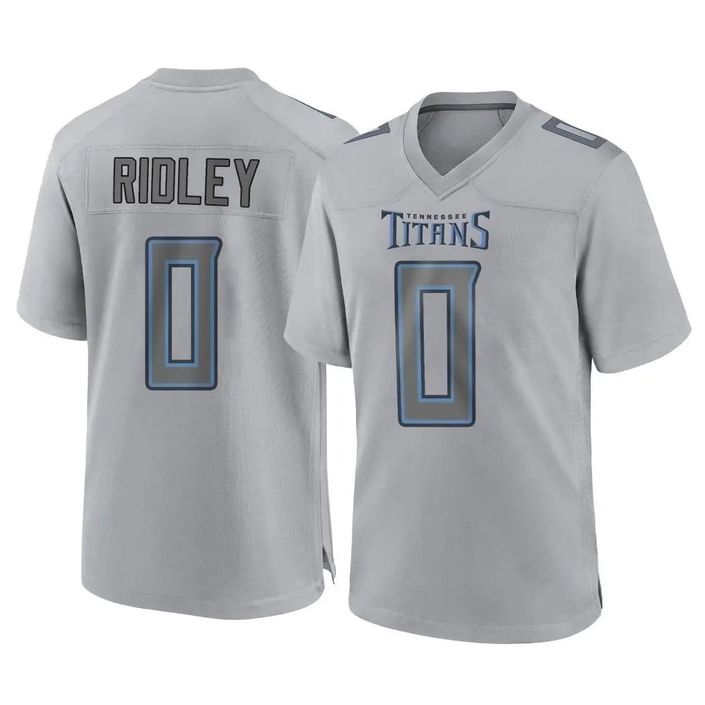 STECN T.Titans #0 Calvin Ridley Player Gray Atmosphere Fashion Home Game Stitched Jerseys