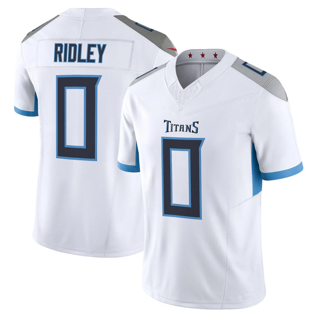 STECN T.Titans #0 Calvin Ridley Player White 2025 Vapor Limited Home Game Stitched Jerseys