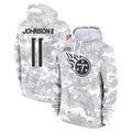 STECN T.Titans #11 Jermaine Johnson II Player Camo Arctic Salute to Service Pullover Hoodies Home Game Stitched Jerseys